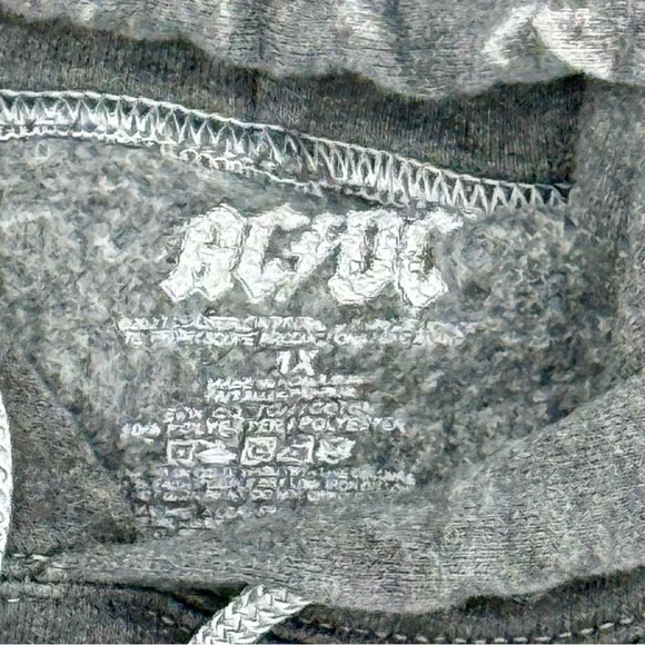 AC/DC Gray Hoodie with White Logo - Picture 5 of 5